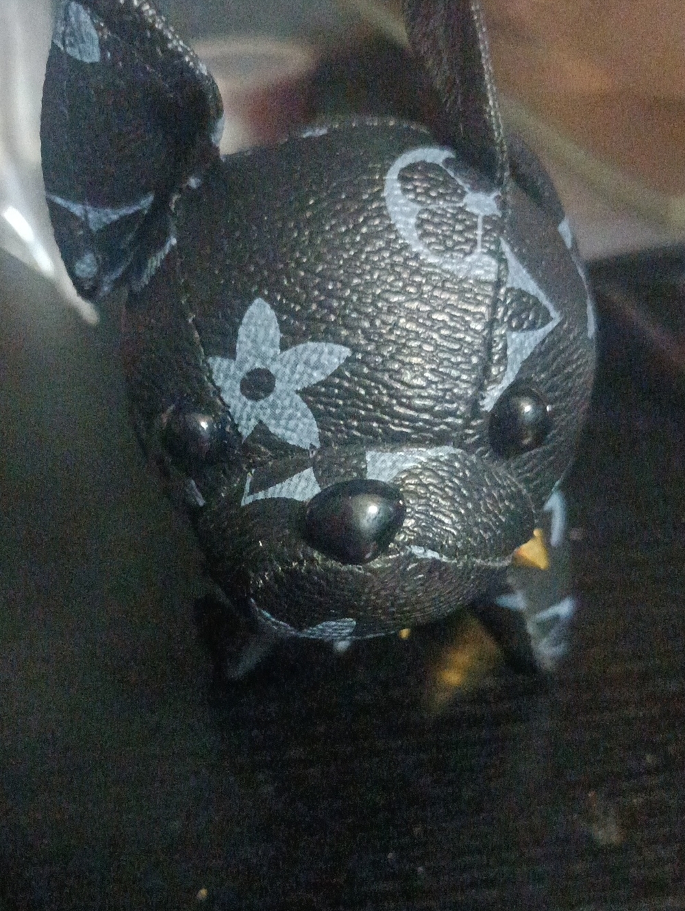 Nwot Designer-Style Black Patterned Small Dog Bag